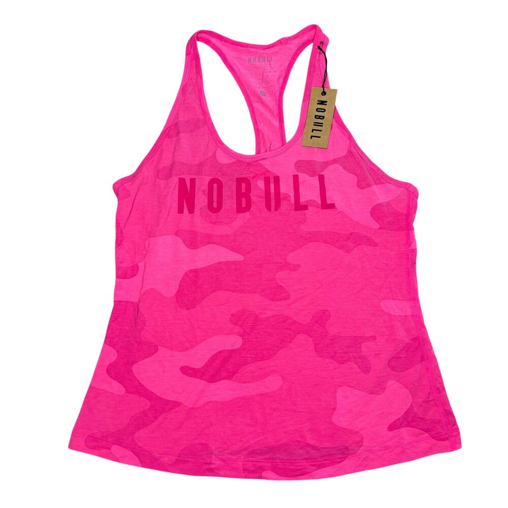 NWT NOBULL Women’s Racerback Pink Camo Tank Size L